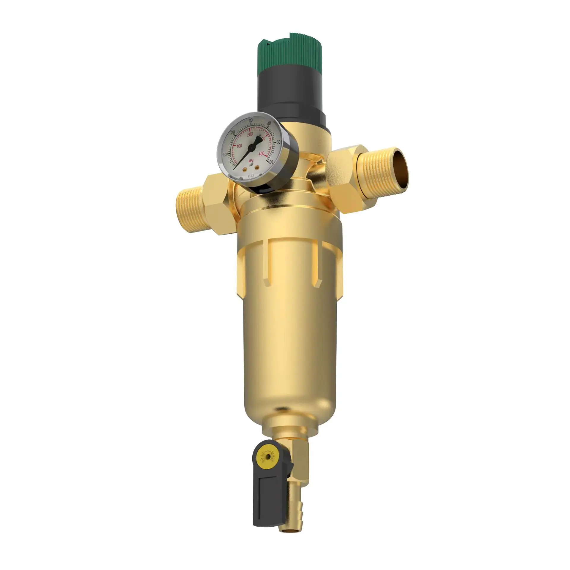 Pressure regulated all-copper filter Pre-filtration Central water purification Large flow decompression large water purifier