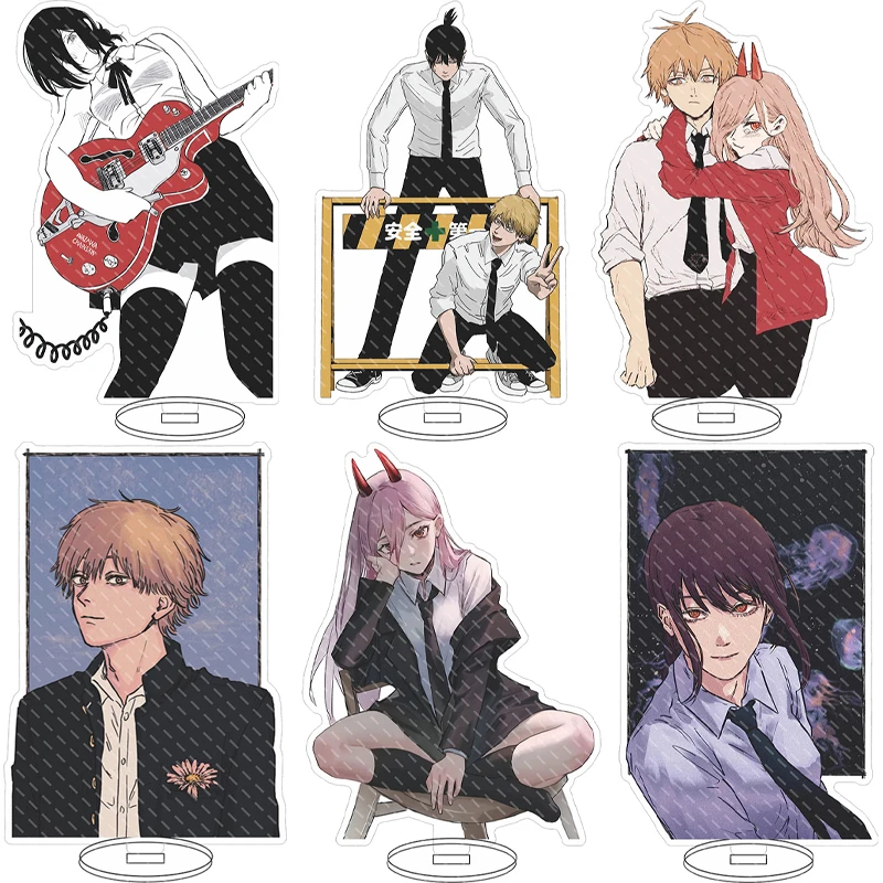 16CM Anime-Figur Chainsaw Man Power Makima Denji Reze Higashiyama Kobeni Mitaka Asa Hayakawa Aki Cos Acryl-Standfiguren Dekorationen