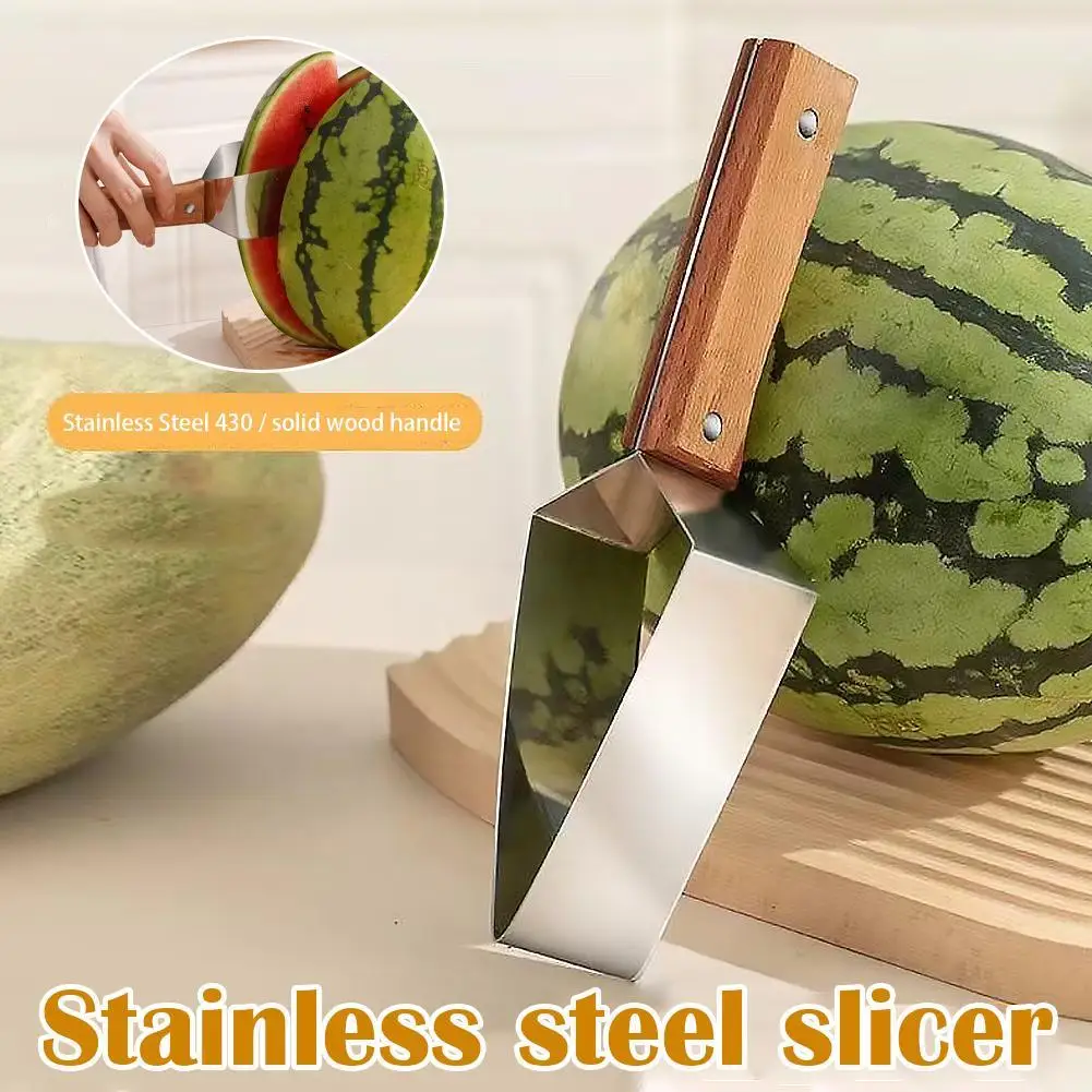 Cortador de sandía triangular, cortador de sandía de acero inoxidable, herramientas para cortar frutas, accesorios de cocina