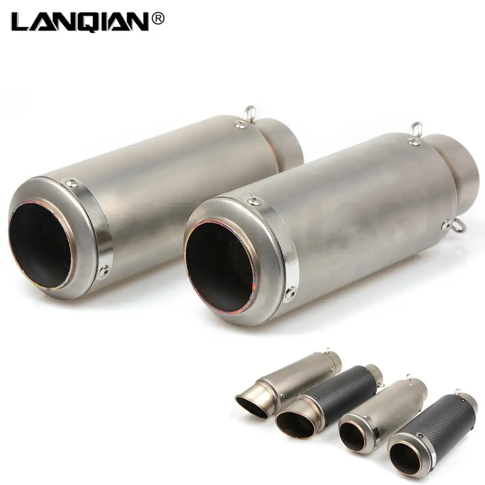 

Motorcycle Exhaust Pipe Muffler 51mm 61mm GP Escape Exhaust Mufflers Exhaust Pipe Sticker Laser Logo Mesh Type