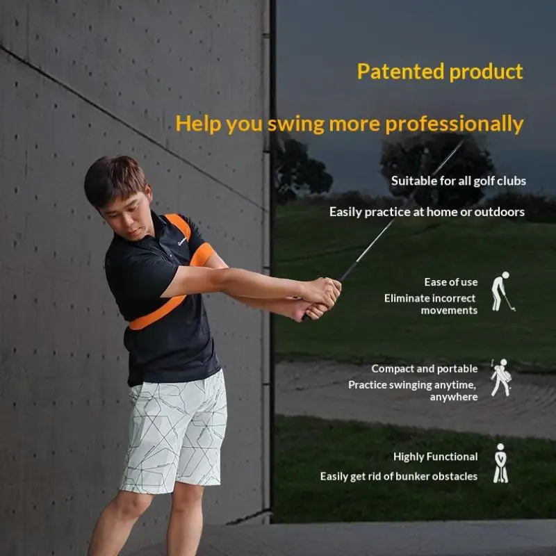 【F】Golf Swing Training Aid Golf Swing Trainer Golf Swing Strap For Men Women Teenagers Golf Posture Correction Practice Supplies