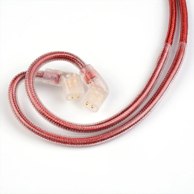 NICEHCK RedAg 4N Kabel do słuchawek z czystego srebra, ulepszający dźwięk, z wtykami MMCX/QDC/0.78mm 2Pin, do Rockies Tears NX8Ti — zdjęcie produktu 5