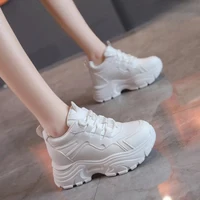 Women's Walking Sneakers, Lightweight Non-Slip High-Top Platform Chunky Sneakers, Elevator Shoes for Daily Wear & Fitness - Image 2