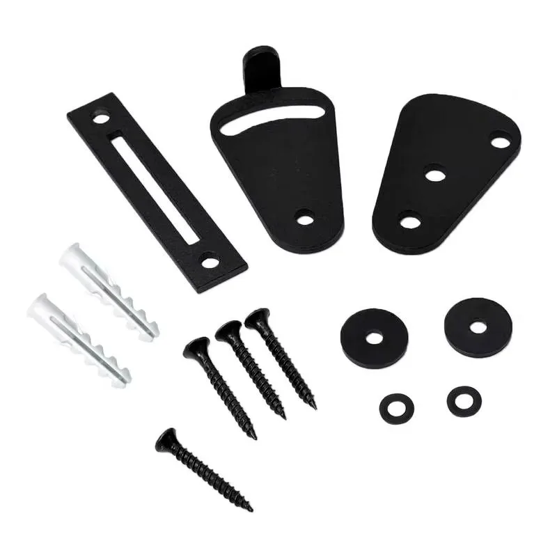 Black Barn Door Lock Privacy Latch Locks Stainless Steel Sliding Privacy Latch for Sliding Door Work for Pocket Doors Garage
