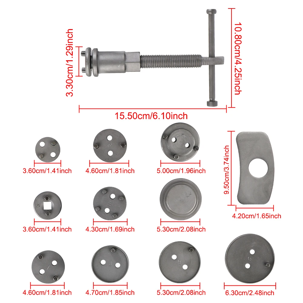 Rewind Back Brake 1 Set Durable And Reliable Convenient 12PCS/13PCS Piston Compressor Tool Kit Set Car Disc Brake Caliper