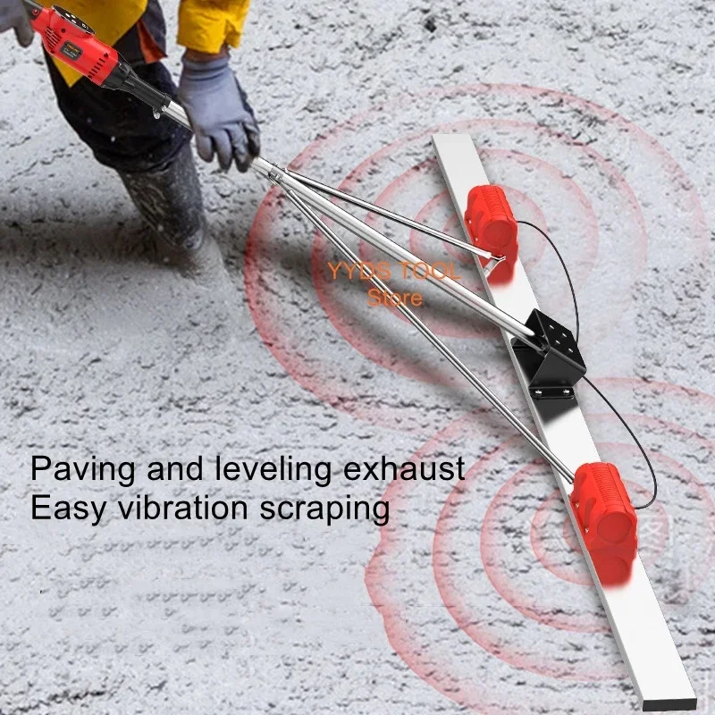 1.5M large capacity lithium vibration level concrete scraper dual motor digital display stainless steel grader