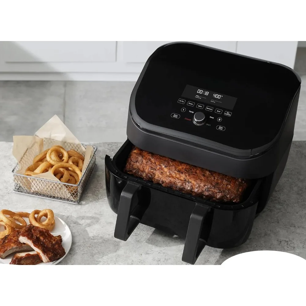 Air Fryer,8-in-1 Functions with Technology, Crisps,Broils, Bakes,Roasts, Dehydrates,Reheats at Same or Different Temperature