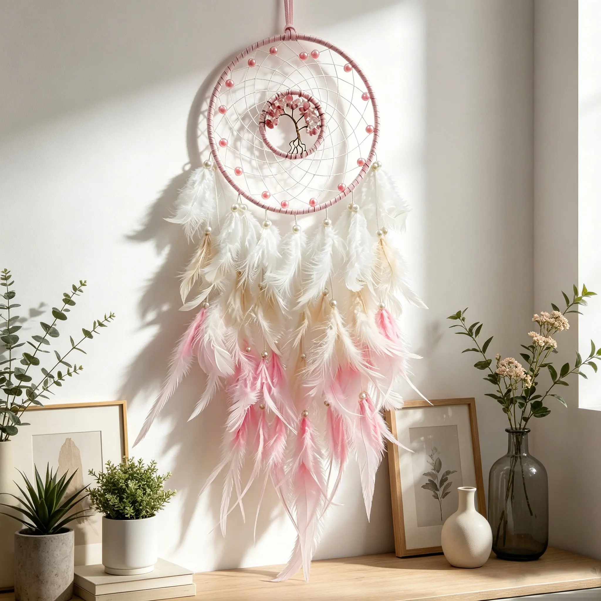 Bohemian 2Pcs Dreamcatcher Wal - Baby Nursery Decor Girl ulasan dan harga