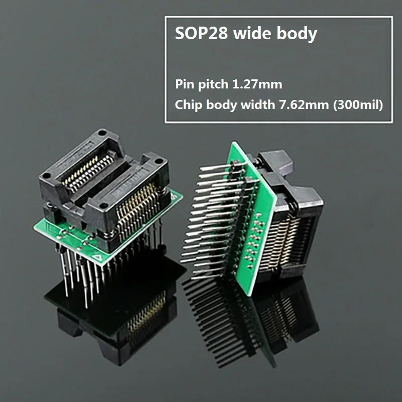 SOP8 Adapter Socket Burning Seat SOP 14/16/18/20/24/28 To DIP Wide Narrow Body Chip Adapter IC Conversion Test Socket 150 200MIL