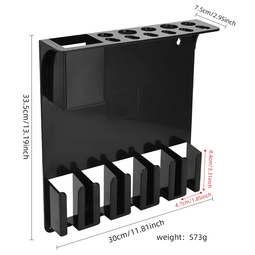 Wall Electric Clipper Rack Hair Trimmer Shaver Holder Mounted Hair Dryer Barber Storage Box Salon Practical Tool