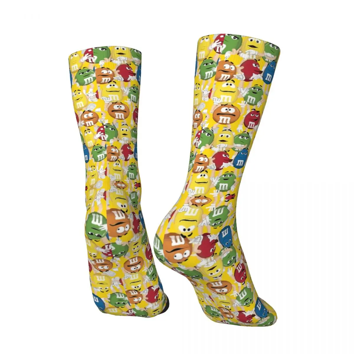 Hip Hop Vintage Candy Character Collection Crazy Men's compression Socks Unisex M Chocolate Harajuku Pattern Printed Funny