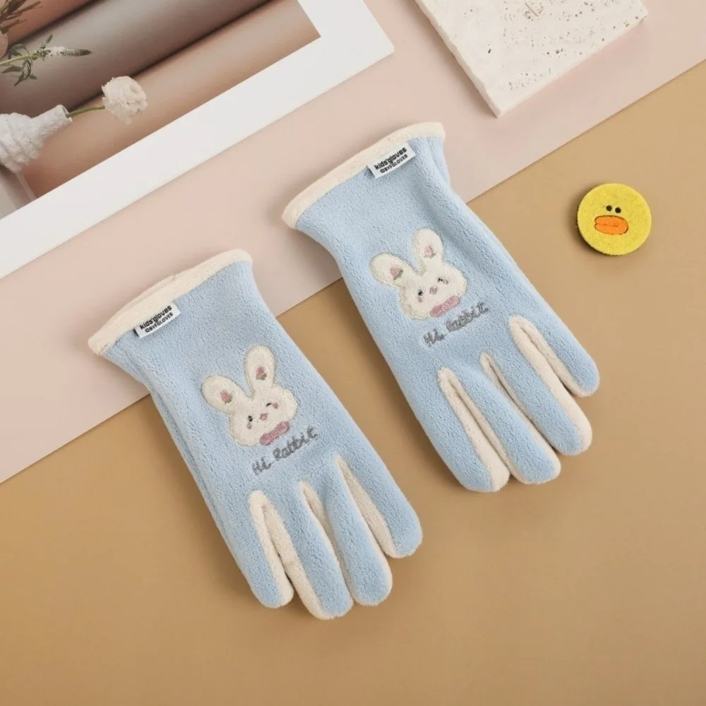 

New Cute Bear Ski Gloves Polar Fleece Windproof Winter Gloves Coldproof Warm Windproof Coldproof Gloves Autumn and Winter