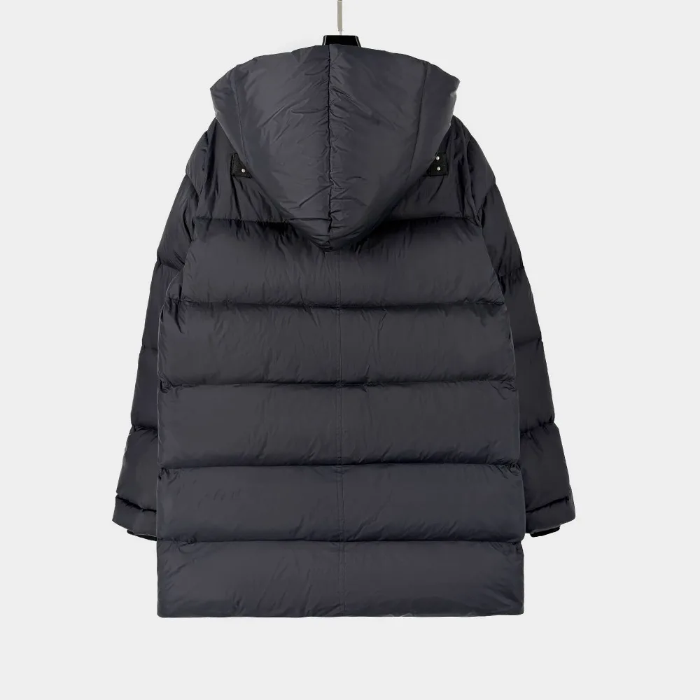 High Street Dark RO Style Down Vest Winter Men's Casual Down Jacket with Black Splicing and Large Pockets Cold Insulation