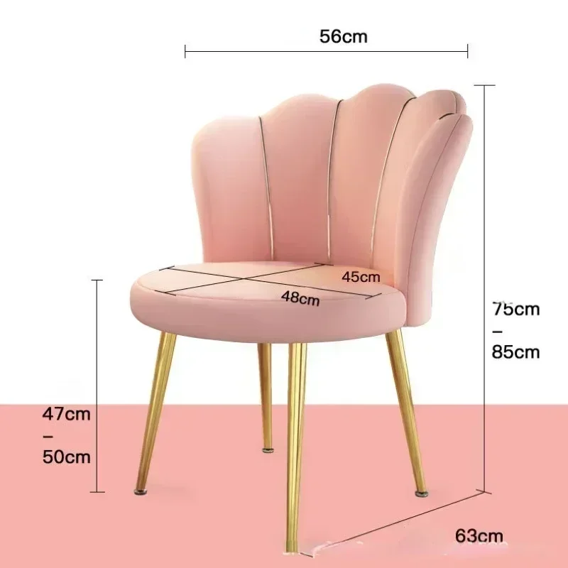 1PCS Nordic Dressing Stuhl Designer Hause Sessel Wohnzimmer Mit Rückenlehne Mode Fauteuil Salon Haushalts Essentials