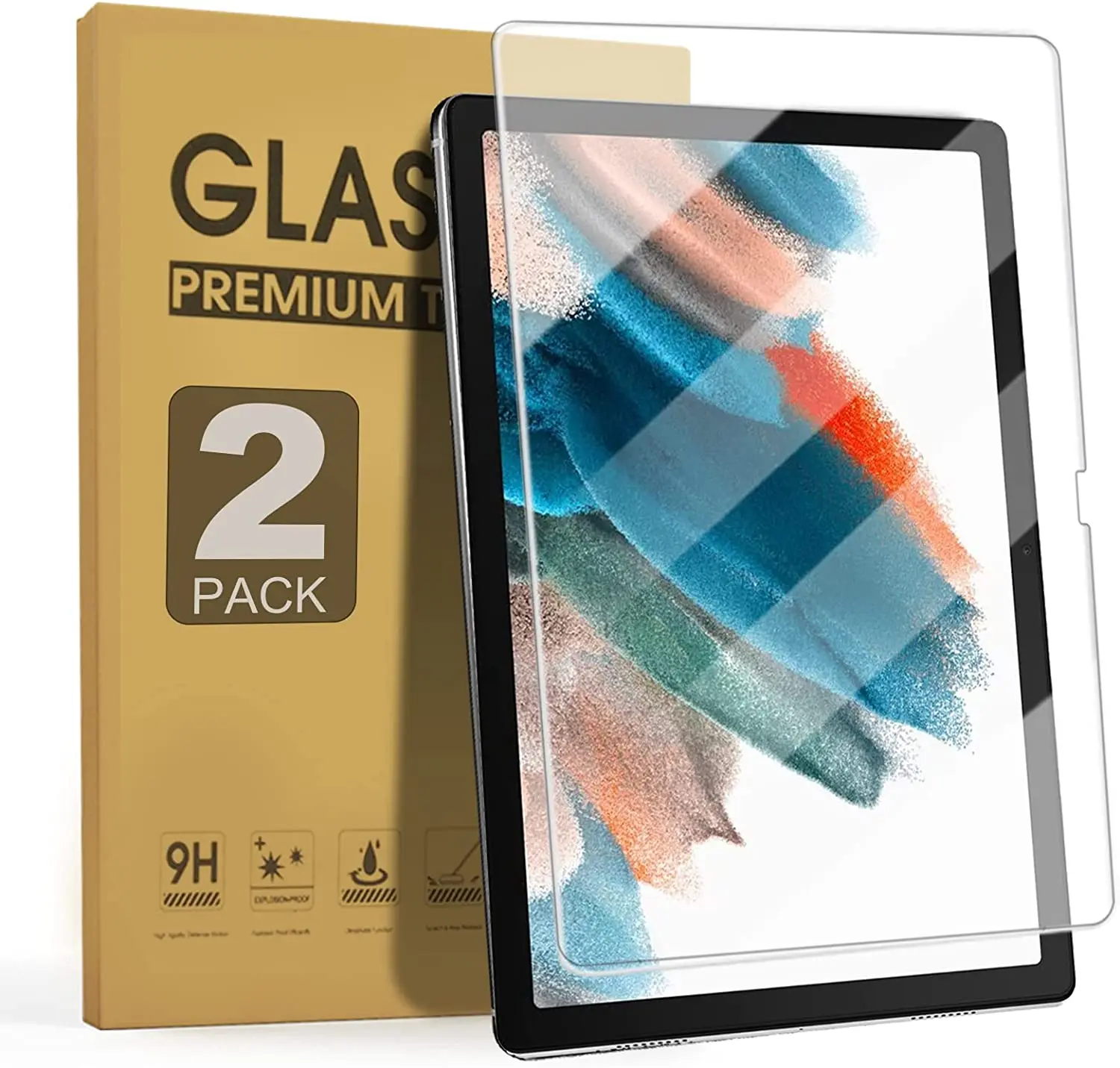 2pcs Screen Protector Tempered Glass For Samsung Galaxy Tab A8 10.5'' 2021 SM-X200 SM-X205 HD Clear Anti Scratch Tablet Film