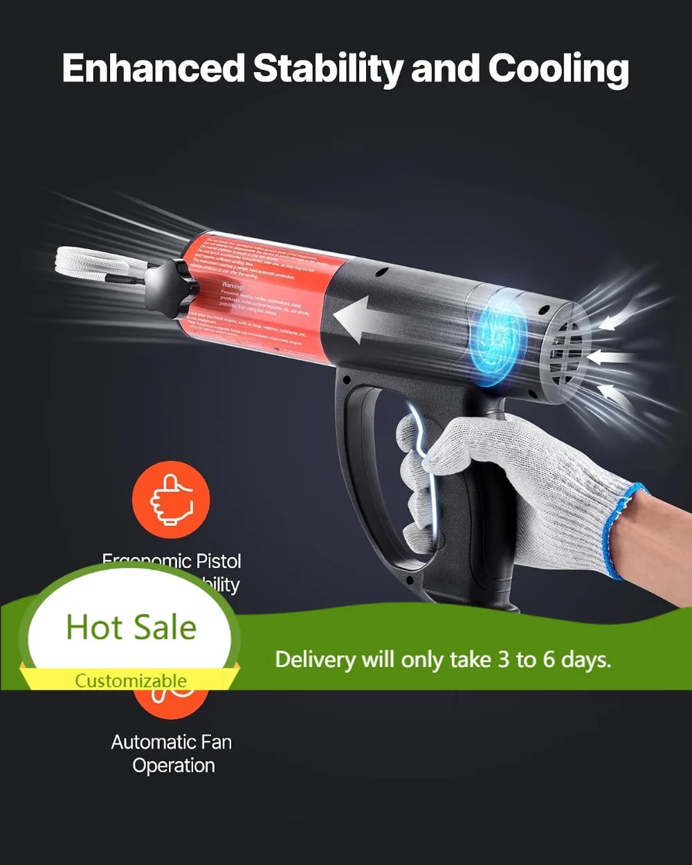 1500W Induction Heater Bolt Removal Kit, Handheld Nut Buster Tool for Rusty Screw, Car Repair with 8 Coils