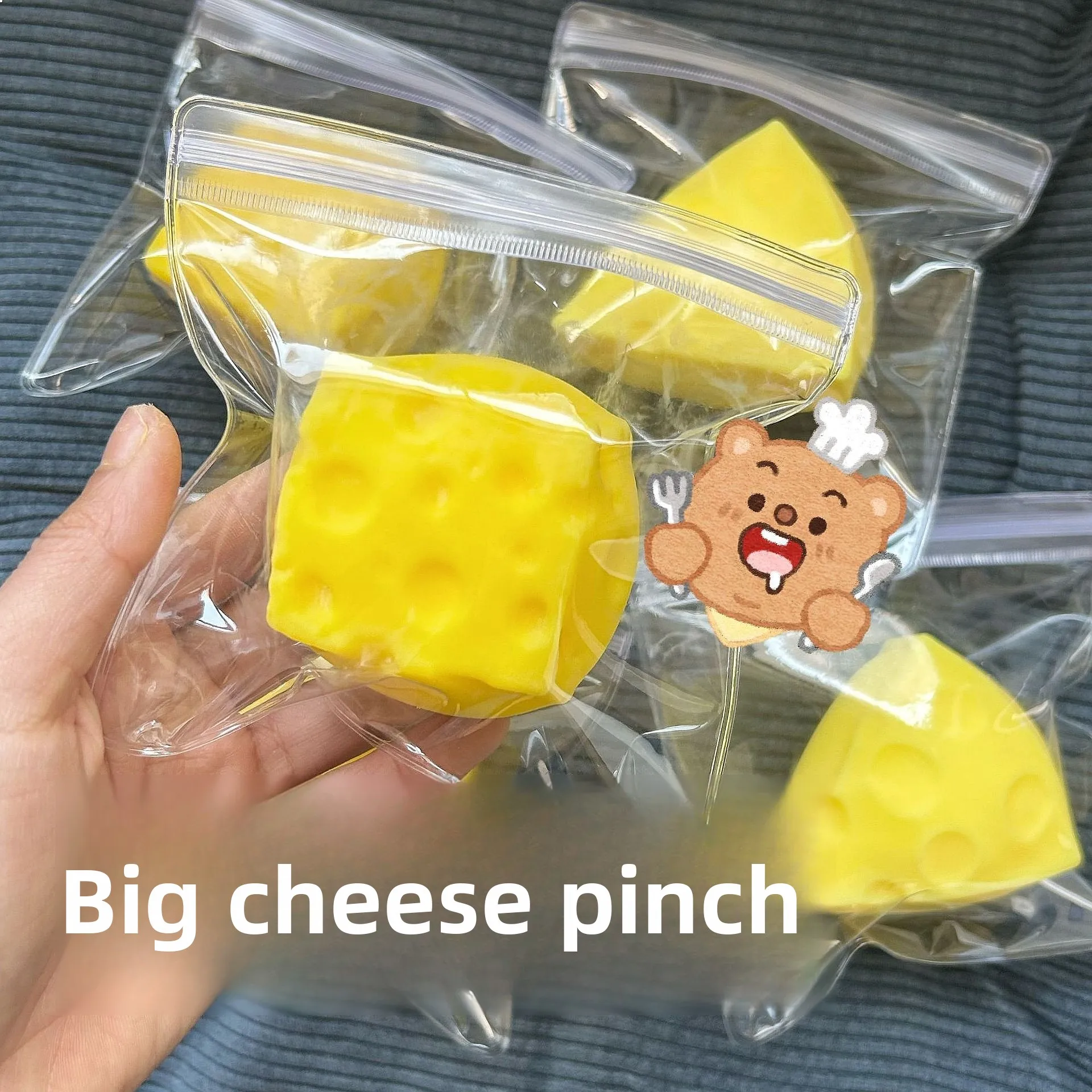 Honey Finger Cheese Slow Rising Squishy Toy Stress Relief Gift for Kids
