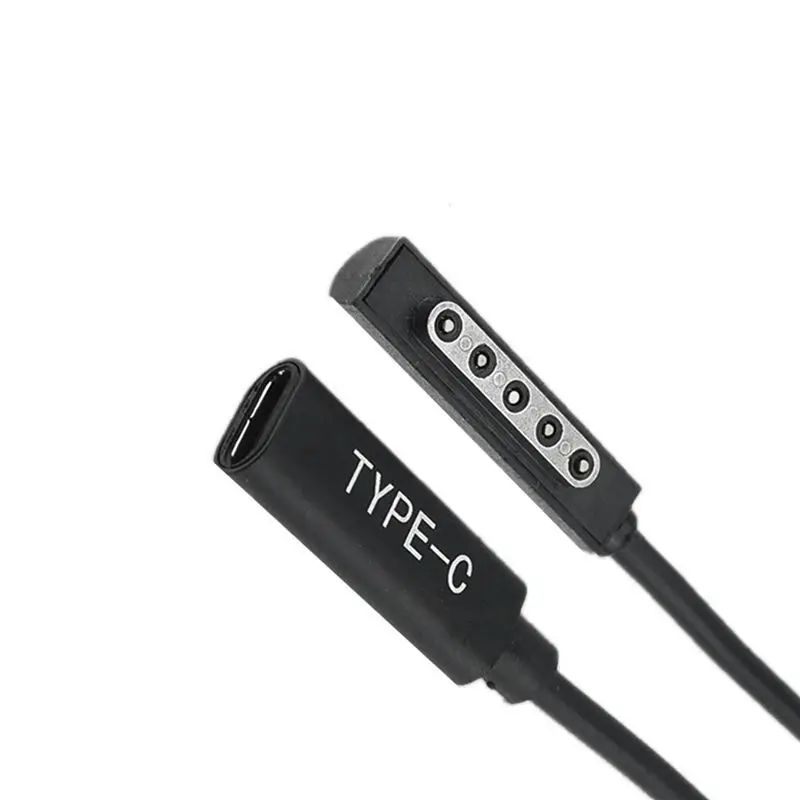 Stylish-2X Type C PD Charging Cable USB C Female Power Supply Adapter Converter For Microsof Surface Pro 1/2 Tablet
