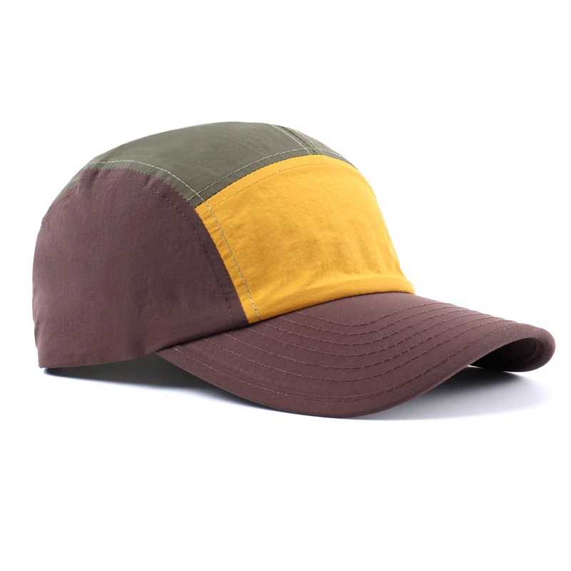 Vintage Color Block Quick Dry Baseball Cap for Summer Outdoor Sports Polyester 56-61cm Women and Men