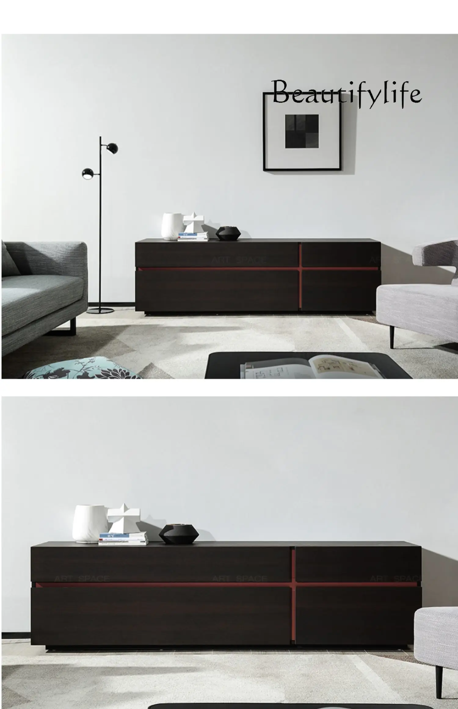 Modern Living Room Combination Floor Cabinet Modern Industrial Nordic TV Cabinet