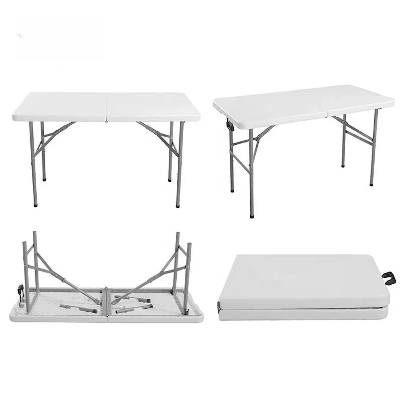 

Складной полустол, портативный складной стол для кемпинга, пикника, барбекю, вечеринки, в помещении, на открытом воздухе, прочный, компактный, с ручкой для переноски