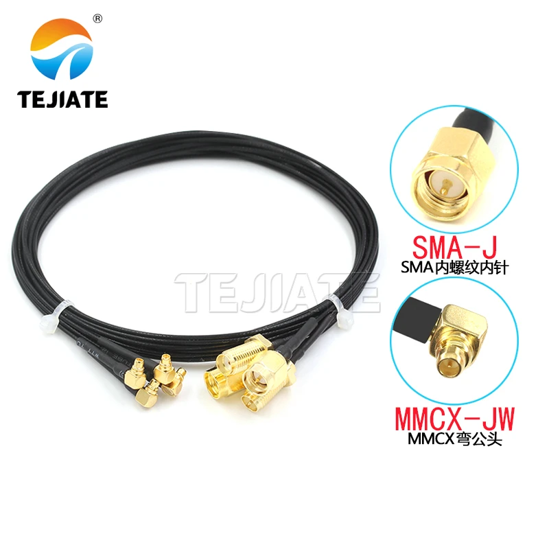 1 szt. MMCX do SMA kabel adapter SMA męski do MMCX-JW wygięty męski przedłużacz MMCX przewód testowy kabel RF rf1, 13