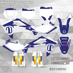 For Husqvarna TC TE 250 450 510 2005 2006 2007 Full Graphics Decals Stickers Kit Motorcycle Background Custom Number