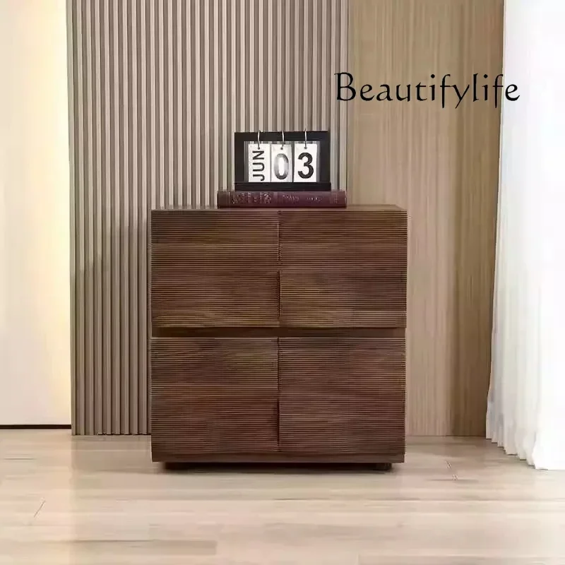 

C X Smart Home Aesthetic Organizer Nightstands Bedroom Black Drawers Storage Bedside Table Cabinet Cool Mesitas De Noche Home Fu
