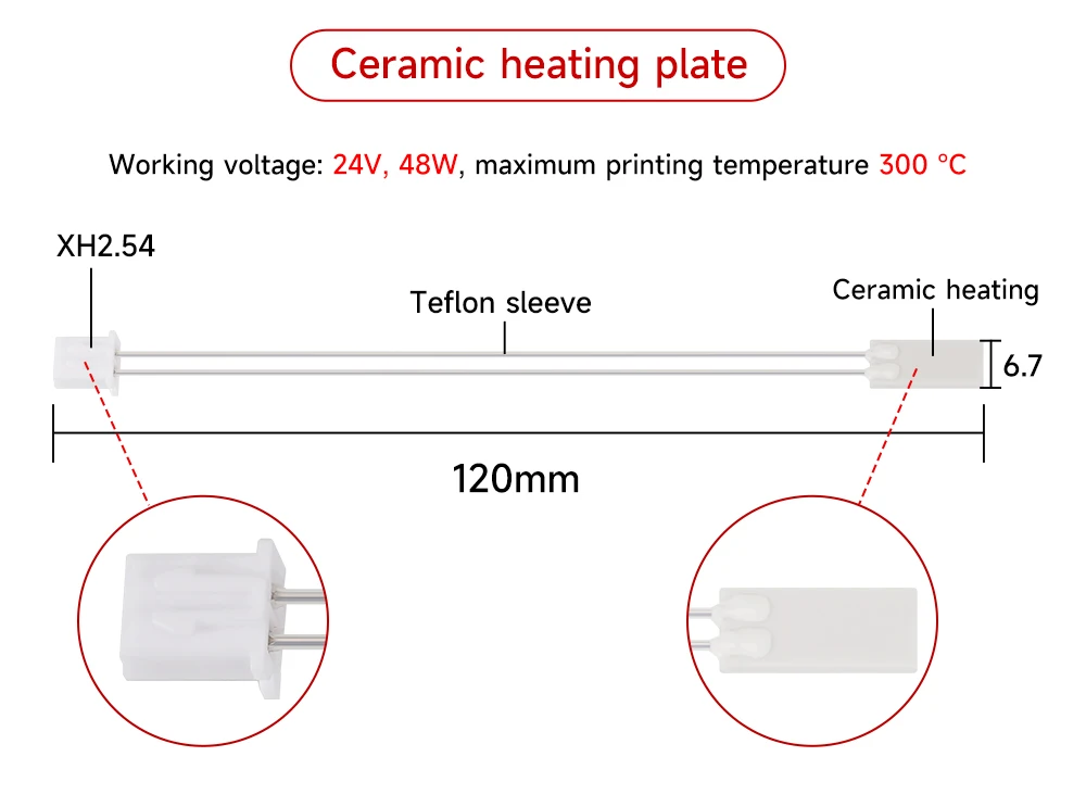 Hotend-Kit für Ender 3/CR10/VORON 2.4 Hi-End Extruder Upgrade 300 ° C Hochgeschwindigkeits-Druckkopf für Ender 3 V2 CR10S 3D-Druckerteile – Detail 11