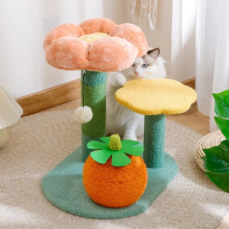 

Scratch Ball Toy Cat Scratcher Tower Cute Sofa Flower Cat House Cardboard Shelves Chat Pet Furniture Playground