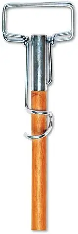 

Металлическая ручка для швабры Spring Grip, 60 дюймов, деревянная, для большинства типов швабр - 1 шт.