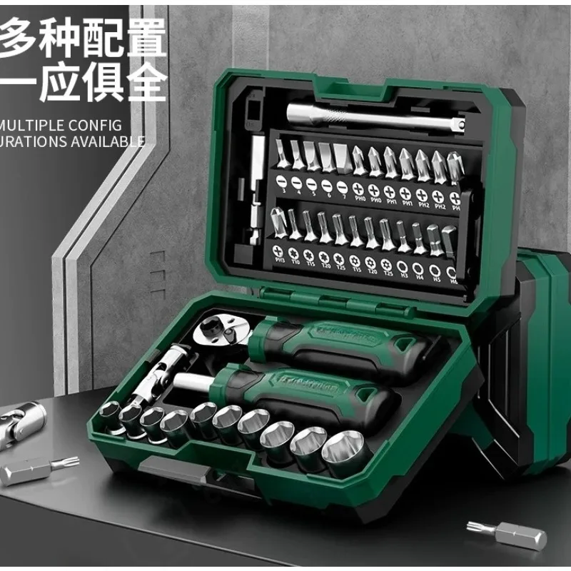40pcs Motorcycle Service Tool Set Ratchet Handle Hex Socket Screwdriver Wrench Kit Portable Carry Bag for Motorbike Repair Work view 5