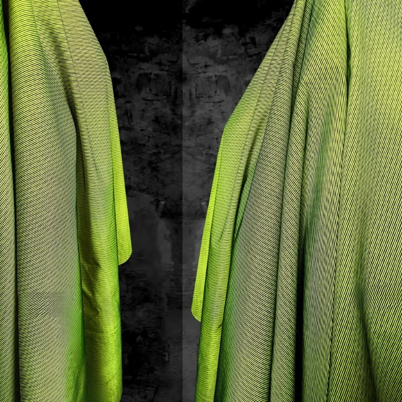 3D Visual Technology Flocking Dual Process Cool Fabric   Crisp and Large Silhouette Ready To Wear Designer Fabric