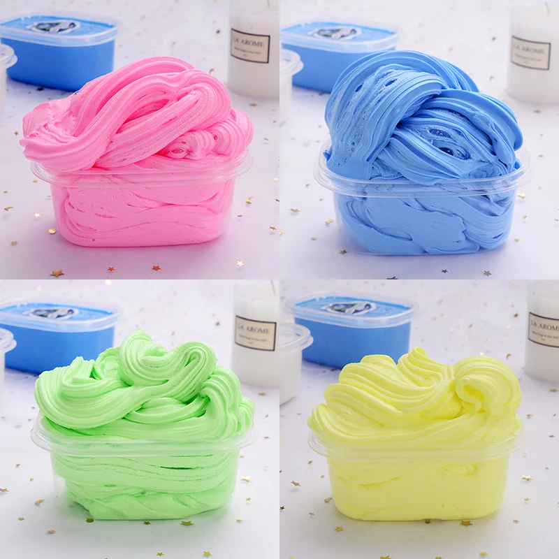 

Slime 280ml Fluffy Slime Cake Animal Candy Fruit Butterfly Super Elastic Non Stick Squeeze Toy Slime Kit Pressure Kawaii DIY