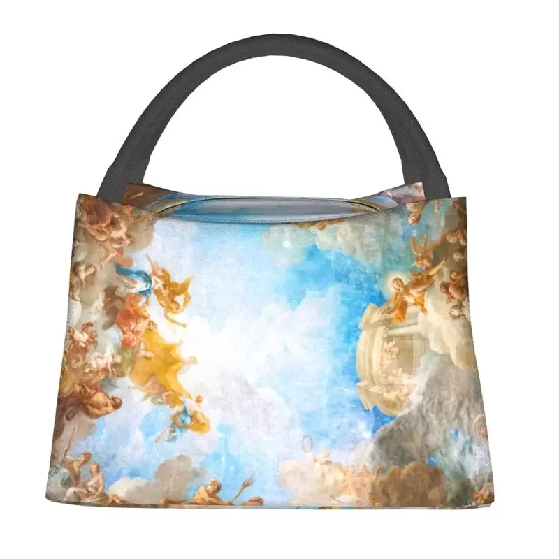 Fresco Of Angels In The Palace Of Versailles Insulated Lunch Bags for Women Renaissance Thermal Cooler Bento Box Work Travel