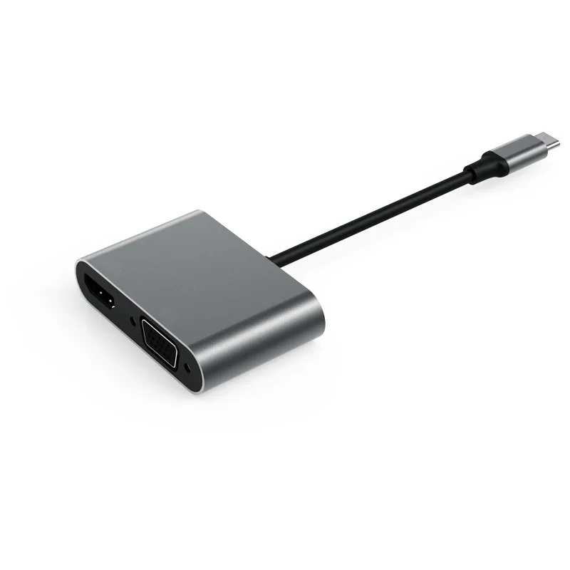 5-in-1 타입 C 어댑터 허브 (HDTV VGA USB 3.0 디지털 AV 멀티포트 어댑터, 타입-C PD 충전 포트 포함)