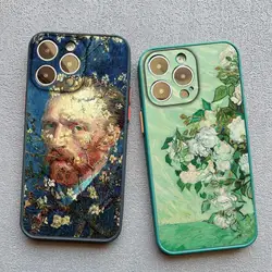Retro Van Gogh Oil Painting Phone Case For iPhone 16 15 14 Plus 17 11 13 12 14 Pro MAX XR X Vintage Shockproof Cover Funda