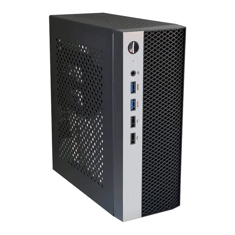 JMZ Mini ITX Computer Case Small Form Factor SFF Desktop Chassis for Gamers Aluminum Alloy 4.2L Volume Supports 17x17cm