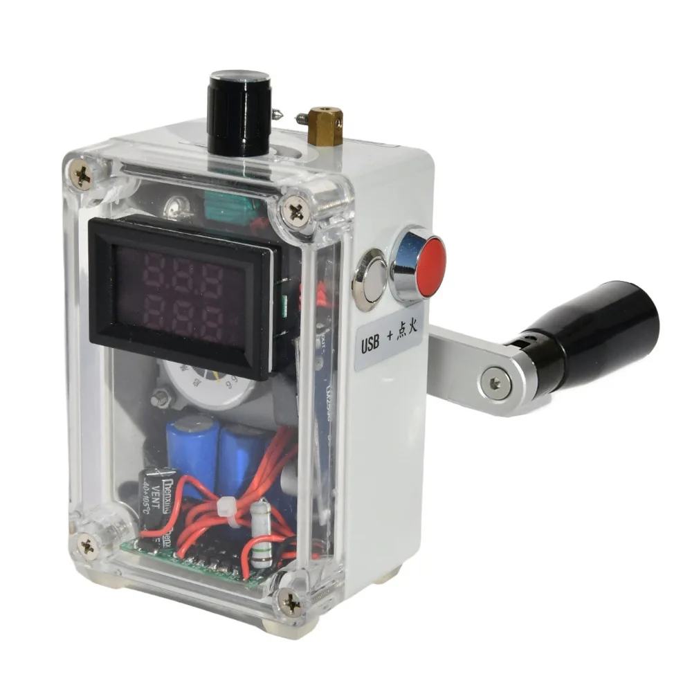 

220V 160W Hand Crank Generator Portable Power Bank with Light Ignition for Camping Road Trip Emergency