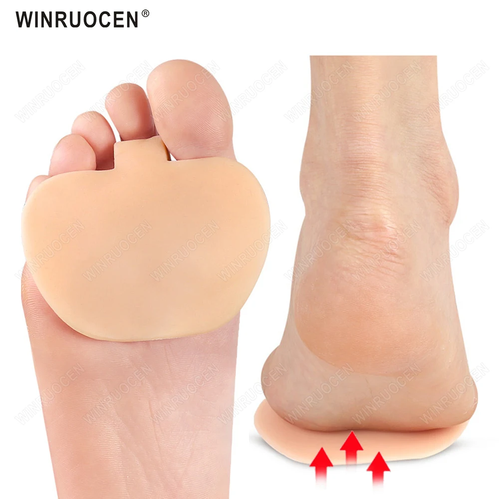 WINRUOCEN Silicone Gel Forefoot Metatarsal Pad Silicon Half Yard Orthotics Massage Cushion Sensitive Pain Relief Foot Care tools