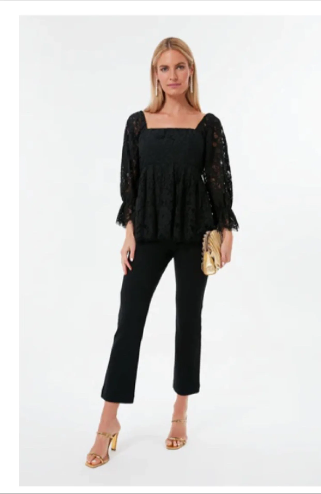 

Retro Court Sle Women's Lace irt Square Collar Long Sve Faionable Top Pure Color Commute Sle Button Closure