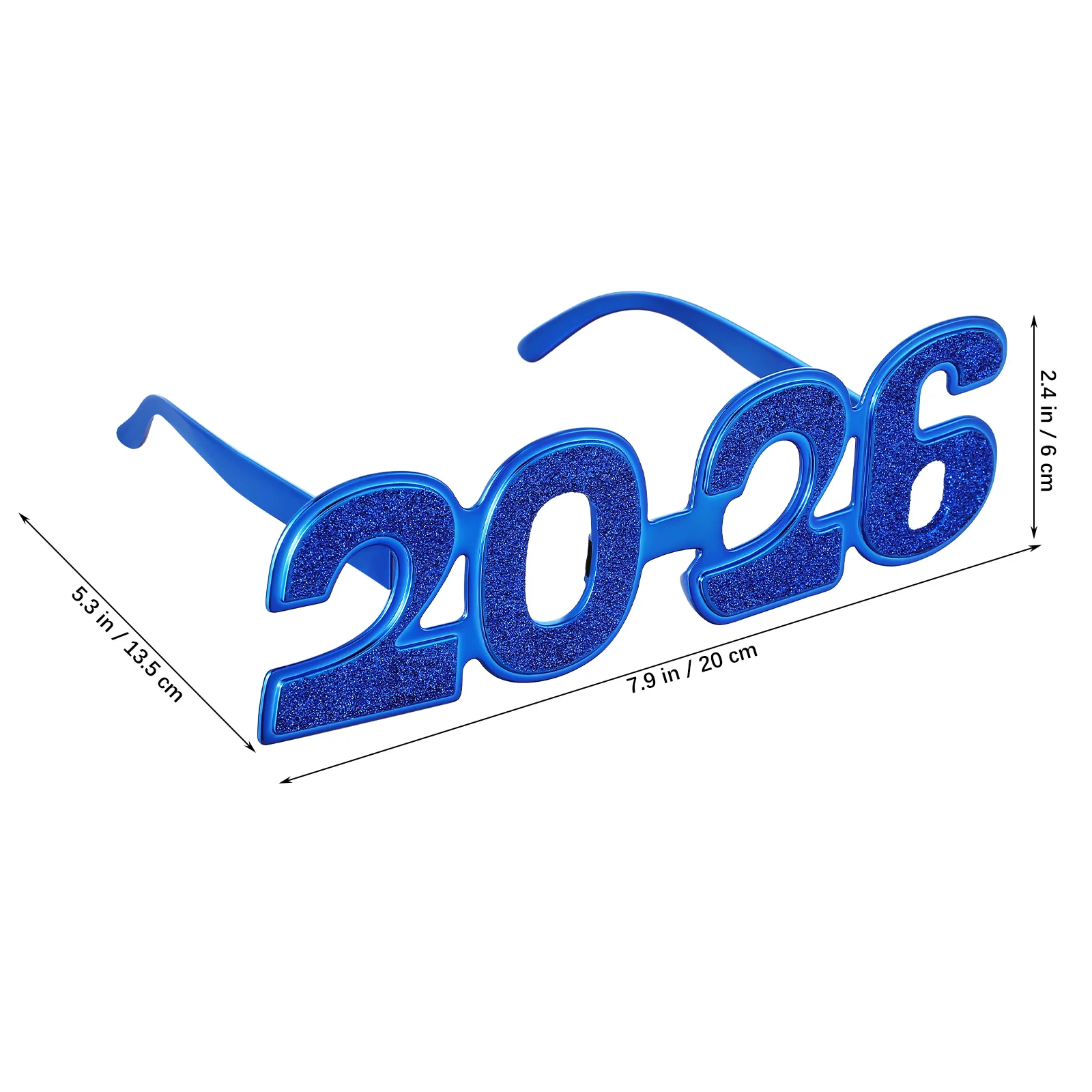 

5 Pcs 2026 New Year Glasses Frames Pc Sunglasses 2026 Glitter Number Eyeglasses For New Year Eve Graduation Photo Booth Props