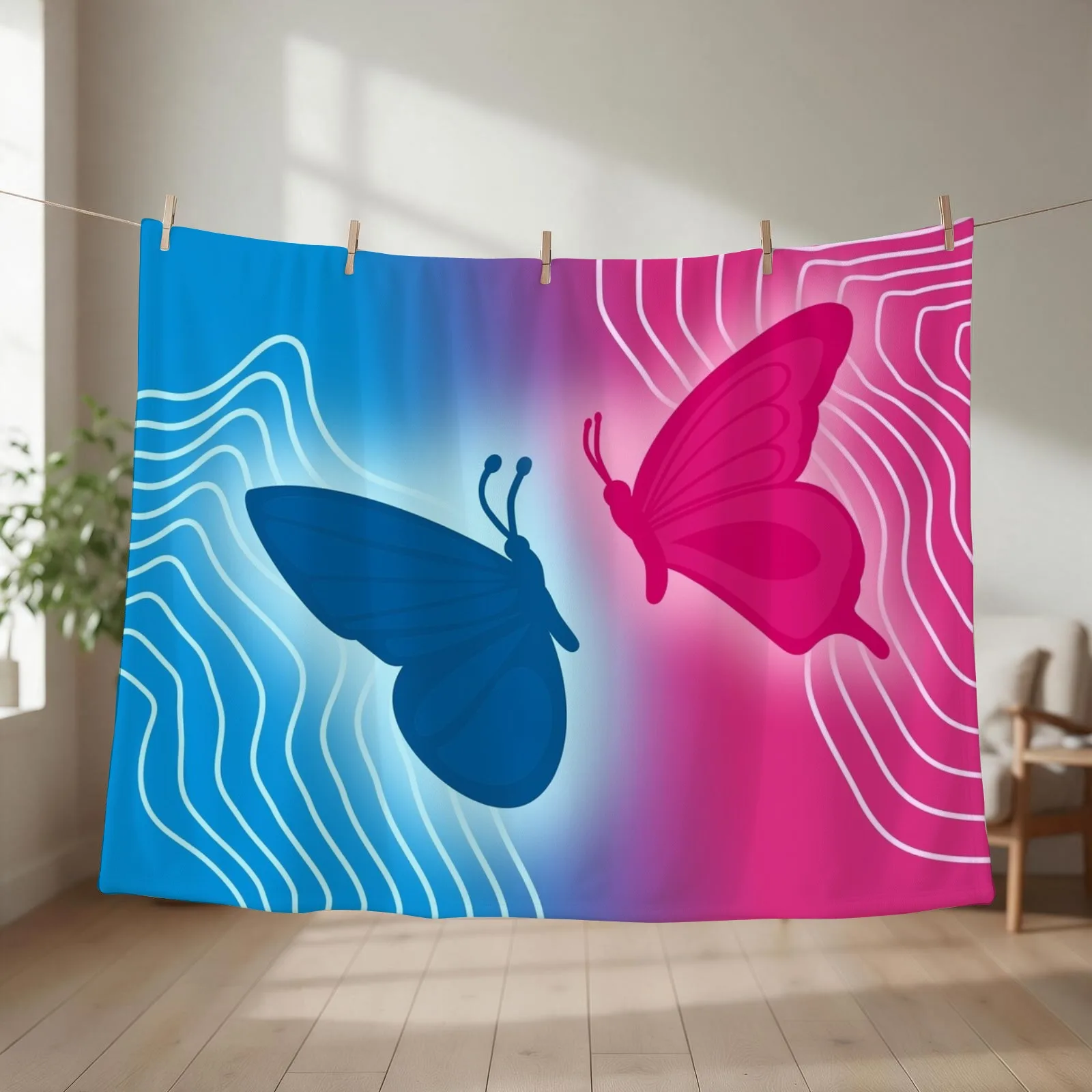 Hades and Persephone Butterflies Throw Blanket anime Sleeping Bag Flannel valentine gift ideas Blankets