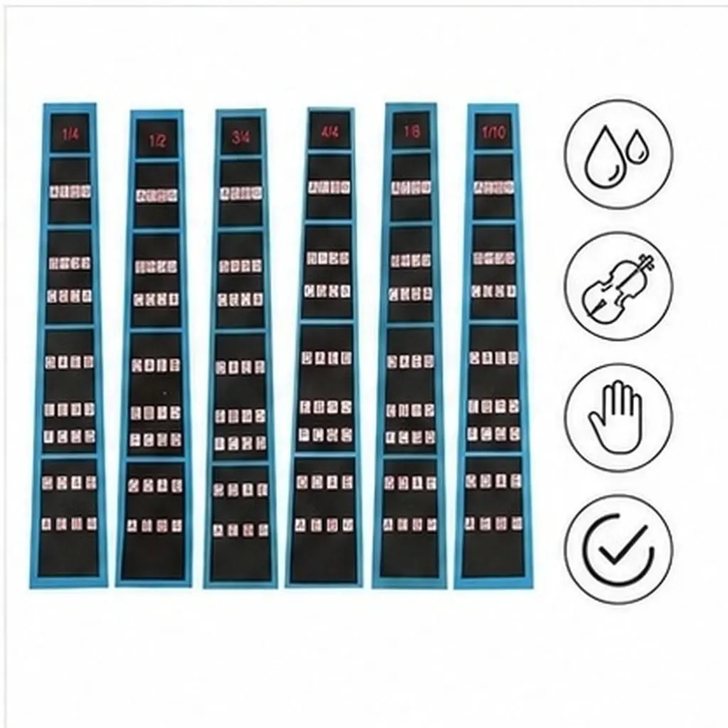 Violin Intonation Guide Stickers Fret Marker Labels for 1 4 Size Violins Student Practice Tuning Accuracy Fingering Chart