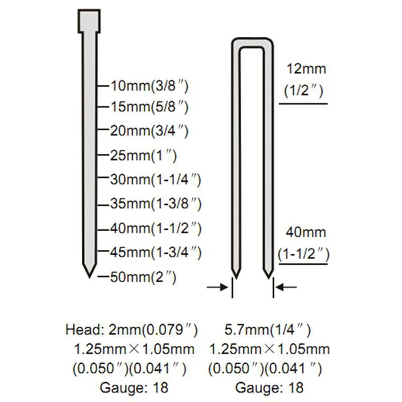 Adequado para pistola de pregos pneumática para carpintaria 2 em 1, compatível com unhas retas e unhas de código, incluindo unhas