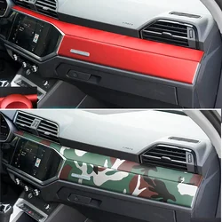 For Audi Q3 2019-2020 Interior Central Control Panel Door Handle 3D/5D Carbon Fiber Stickers Decals Car styling Accessorie