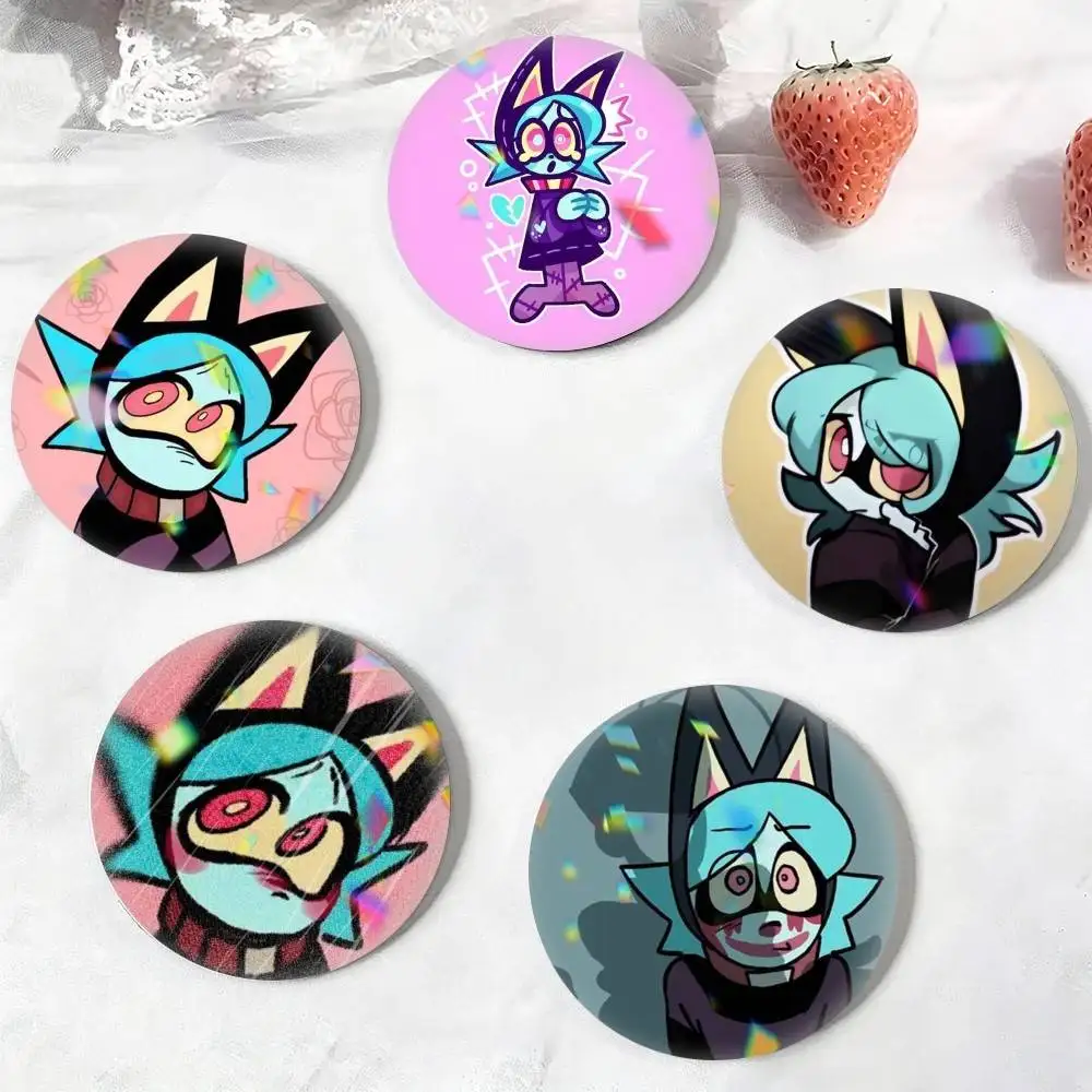 Animation p-Psychocuties U-Ushka  25 32 44 58 75mm Badges Personalized Round Brooches Pins Accessory Gift