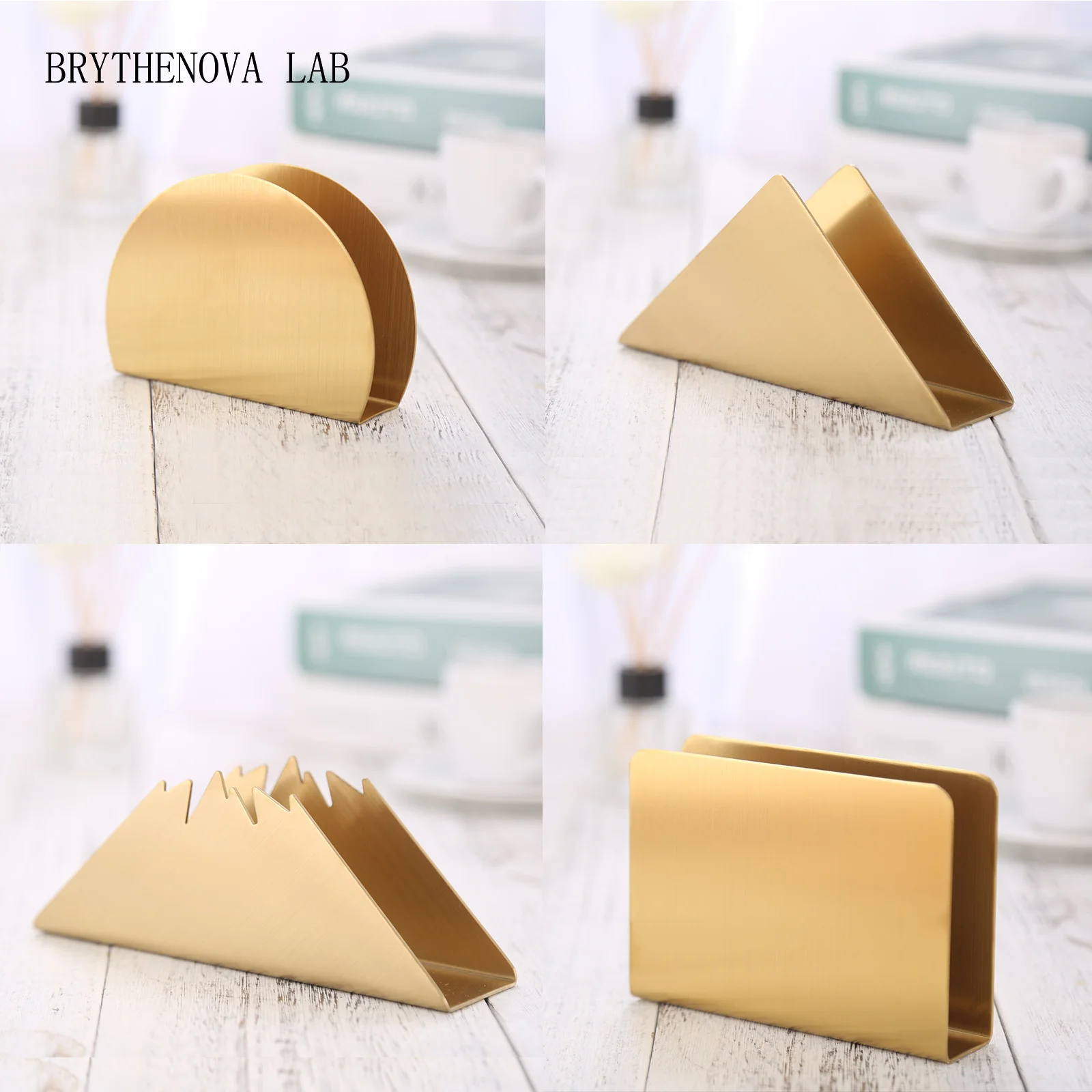 1 PC Paper Towel Holder Table Napkin Holder Rack Gold Stainless Plated Steel Storage Tower Hotel Home Wedding Decoration