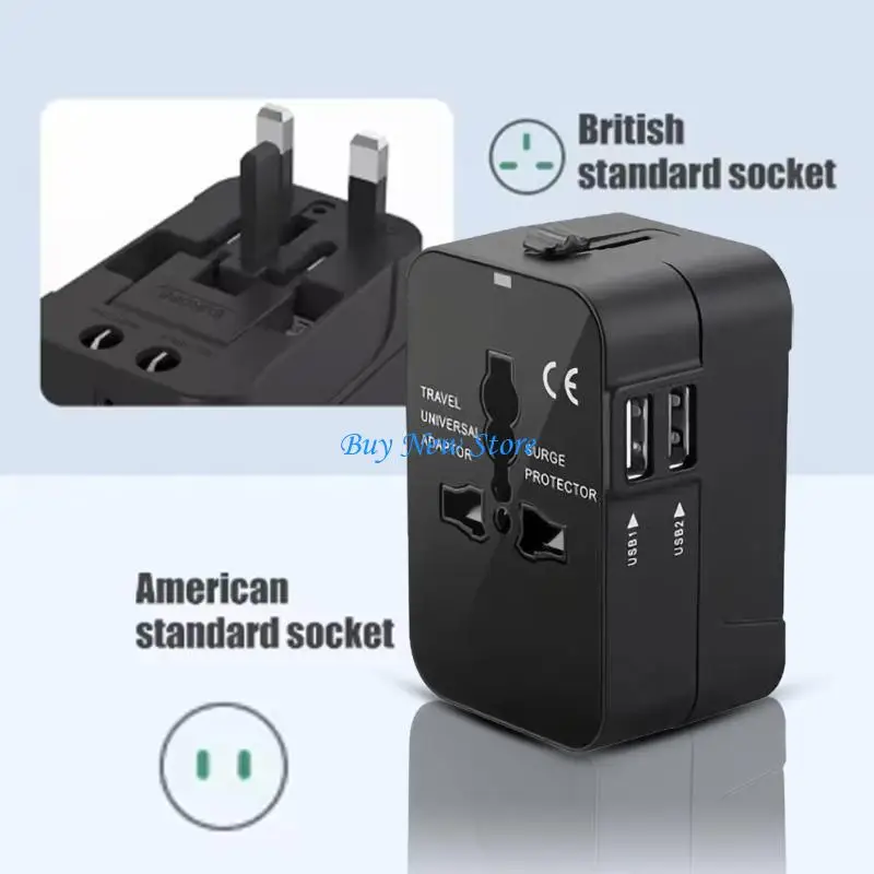 

20CE Global Universal Conversion Travel Plug USB Socket Power Adapter Converters