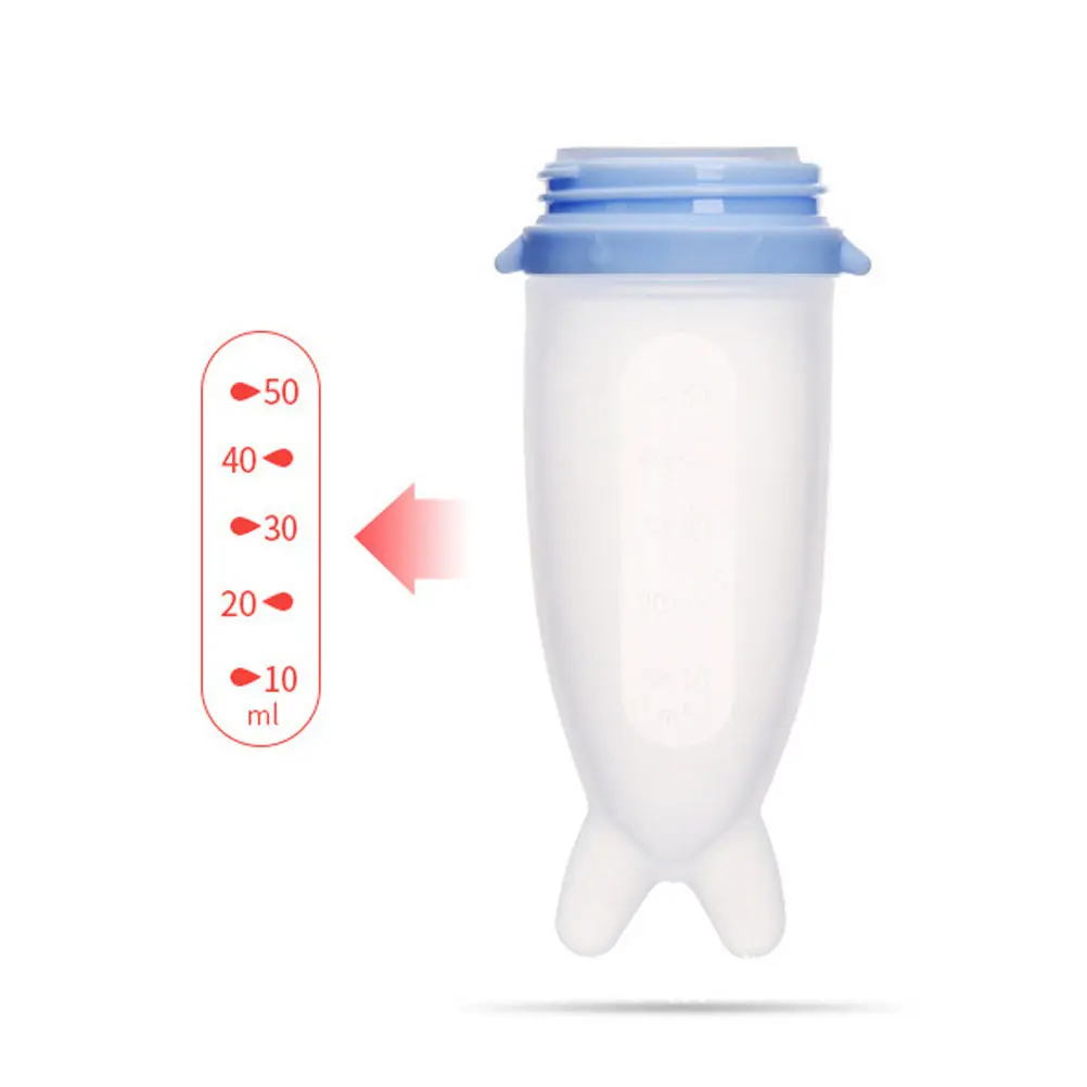 

Silicone Feeding Bottle with Spoon Squeeze Feeder for Infants Compact Size Easy to Use Feeding Spoon Squeeze Feeder Bottle